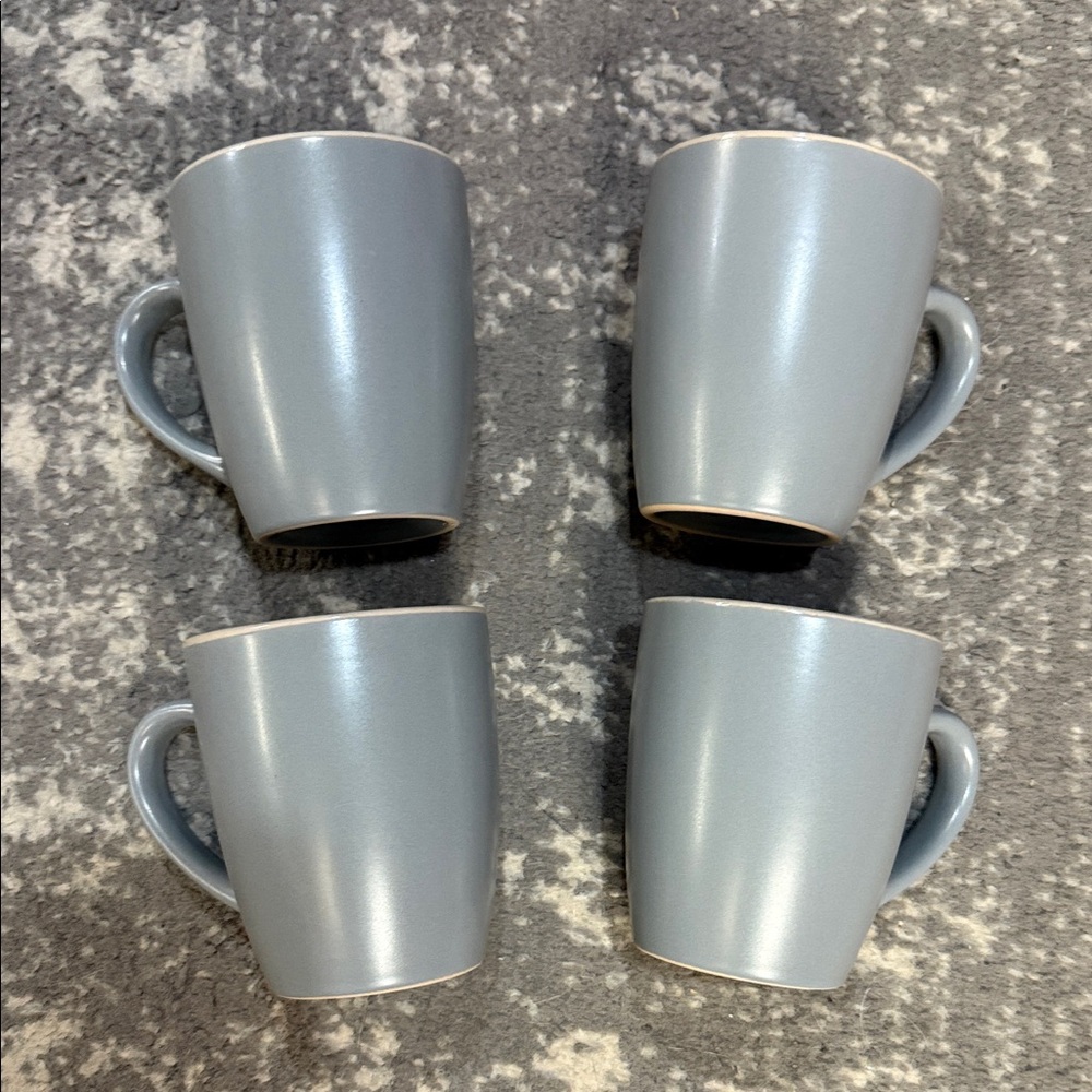 Classic Gray Ceramic Mug Set